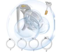 QiKKago Jaula Protectora De Resina Blanca para Hombre con 4 Anillos De Fitness, para Usar Vestido Cruzado Masculino (M) - H1