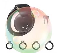 QiKKago Jaula Protectora Negra para Macho con 4 Anillos Diferentes, para El Entrenamiento Masculino Y La Jaula De Fitness (Trompeta) - H2