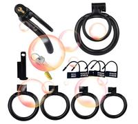 QiKKago Jaula Protectora Plana con Diferentes TamañOs De Anillos Y Tubos De PláStico para Macho, Adecuada para Herramientas De Fitness Y Entrenamiento - H4