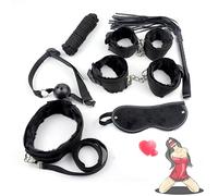 QiKKago Juego de Ocio de Nylon Negro de 7 Piezas Ajustable para Festivales y Eventos - q