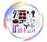 QiKKago Kit De Entrenamiento De Deportes Extremos 28 Piezas con Kit De Pareja De Yoga Suave Y CóModo para Accesorios PortáTiles De Fitness - Accesorios De Fitness - Z + 11 (Rojo)