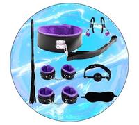 QiKKago Kit Formación Yoga Cuero Suave 7 Piezas, Pulsera Entrenamiento Especial, Piezas Coincidencia Completa, Portátil Y Versátil, para Escultura Corporal Yoga (Púrpura)
