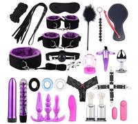 QiKKago Kit PortáTil De Entrenamiento Deportivo Extremo 28 Piezas con Kit De Pareja De Yoga Suave Y CóModo para Accesorios PortáTiles De Fitness-Pareja Regalo-K + 9 (PúRpura)