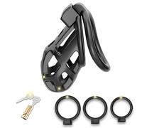 QiKKago Mini Jaula De PáJaro De Resina Negra Multifuncional, 1 Jaula + 3 Anillos + 1 Cerradura, Equipo Deportivo De Salto En Forma De M, Par De Regalos Al Aire Libre, F25