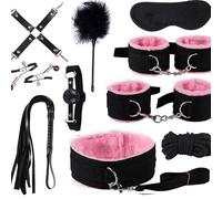 QiKKago Multifuncional 10 Piezas De Nylon Yoga Studio Set con Equipo De Fitness Stung, Accesorios Ajustables para Parejas K + 3 (Rosa)