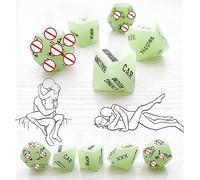 QiKKago Noche Chispeante, ¡5 Dados De Juego Que Brillan En La Oscuridad para Jugar Contigo!,Regalo Original para Hombres Y Mujeres-Y11