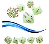 QiKKago Noche Chispeante, ¡5 Dados De Juego Que Brillan En La Oscuridad para Jugar Contigo!,Regalo Original para Hombres Y Mujeres-Y11