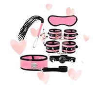 QiKKago Portable 7 Piezas De Cristal Terciopelo Ajustable Deporte Protector Conjunto con La AdicióN De DiversióN A La Vida - Pareja Regalo-K + 6 (Rosa)