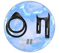 QiKKago Práctico Negro De Alta Elasticidad Doble Anillo Accesorio para La Suspensión De Yoga, Herramienta De Entrenamiento De Resistencia