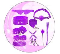 QiKKago Refinado Conjunto De 10 Piezas Pulsera De Yoga Ajustable De Cuero Texturizado + Herramienta De Coincidencia PráCtica (PúRpura) 13