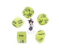 QiKKago Resina De Dados Verdes De Fitness Multifuncional, 5 Juegos, IluminacióN Nocturna, GuíA De Movimiento Clara, PortáTil, Regalo De Fiesta, F-5