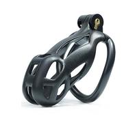 QiKKago Resina Negra VersáTil con Jaula De PáJaros CóModa, 4 Hebillas + Una Llave, Modelo PequeñO - K31