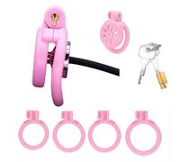 QiKKago Rosa Jaula Plana, Jaula Protectora Plana De PláStico Abs con 4 Anillos Y Accesorios Diferentes para El Entrenamiento De Resistencia -K + 2.4 (Tubo De Silicona Negro)