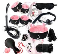 QiKKago Set Deportivo Casual de 10 Piezas en Nylon polimerizado Rosa, de Secado rápido y absorción del Sudor Equipo de Pilates con Bandas de Resistencia Regalo para Pareja-Q