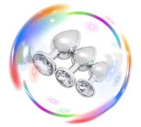 QiKKago Tres Coches De Cadera Redondos Ajustables De Acero Inoxidable, Equipados con Diamantes Accesorios De Cono MetáLico-K + 1 (Blanco)