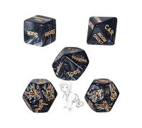 QiKKago Tuerca De Fitness Multifuncional De Resina Negra, 5, Juego De Roles De Tablero De Ajedrez, Ligera Y PortáTil, Regalo Doble, F-15