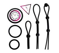 QiKKago Utensilios De Silicona Respetuosos con El Medio Ambiente 3 Anillo De Silicona Cuerda Cubierta Set -Q