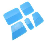 QIKUSI - Juego de 5 piezas de espátula azul PPF para envolver tintado, aplicador de vinilo, película protectora de coche, pegatina de película de carbono, raspador de goma, espátula de poliuretano
