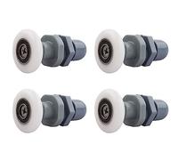 Qikuver Ruedas para Puerta de Ducha, 4 Piezas, Rodillo de Repuesto Mampara Rodamientos Mamparas para Puerta Corredera De Cristal Baño (25MM)