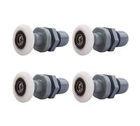 Qikuver Ruedas para Puerta de Ducha, 4 Piezas, Rodillo de Repuesto Mampara Rodamientos Mamparas para Puerta Corredera De Cristal Baño (19MM)