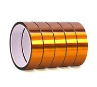 QILIMA 5 Rollos 25mm X 33m Cinta Térmica,Cinta Adhesiva Resistente al Calor/Transferencia,Cinta Térmica de Vinilo para Sublimación,Sin Residuos,Electrónica,Soldadura,Circuitos Impresos