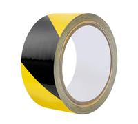 QILIMA 50 mm x 33 m de ancho, alta visibilidad, para señales de advertencia, atención a la seguridad, cinta de señalización para suelos, escalones, paredes (1 rollo, amarillo-negro)