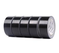 QILIMA Cinta adhesiva Negro, Cinta americana, cinta adhesiva de grado profesional para fotógrafos, reparaciones, bricolaje, manualidades, 48 mm x 27 m x 5 rollos