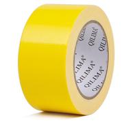 QILIMA Cinta de Tela Reforzada, Tela Impermeable, Cinta Durable de Grado Profesional para Manualidades, Reparar, Fijar, Atar, Reforzar o Sellar, 50mm x 25.1m, amarillo