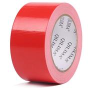 QILIMA Cinta de Tela Reforzada, Tela Impermeable, Cinta Durable de Grado Profesional para Manualidades, Reparar, Fijar, Atar, Reforzar o Sellar, 50mm x 25.1m, rojo