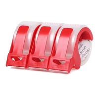 QILIMA Cinta de transporte y manipulación universal transparente envolver, precintar y embalar - Resistente a la abrasión y a los rayos UV - Dispensador de cinta de 3 rollos de 55 m x 50 mm