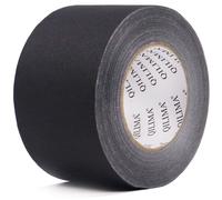QILIMA Gaffer Negro Cinta adhesiva No Reflectante y Fácil de Desgarrar Cinta Gaffer-75MMX55M Multi-Purpose Professional Grade Tape with No Residue