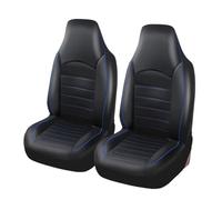 QILINGS Fundas Cuero Sintético para Asientos Delanteros Coche Estilo Butaca Alta Color Azul para Interior Funda Asiento Coche Ajuste Universal(Blue-2PCS)