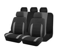 QILINGS Fundas Universales Asientos Coche Compatibles Mayoría SUV Camionetas Fabricadas Poliéster Juego Completo Accesorios Interior Funda Asiento Coche Ajuste Universal(Gray 5 Seat)