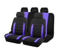 QILINGS Fundas Universales para Asientos Coche Compatibles Mayoría SUV Camionetas Fabricadas Poliéster Juego Completo Accesorios Interior Funda Asiento Coche Ajuste Universal(Purple 5 Seat)