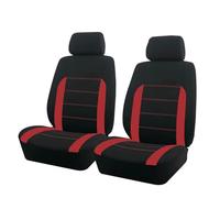QILINGS Fundas Universales para Asientos Coche Compatibles Mayoría SUV Camionetas Fabricadas Poliéster Juego Completo Accesorios Interior Funda Asiento Coche Ajuste Universal(Red 2 Seat)