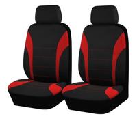 QILINGS Fundas Universales para Asientos Coche Poliéster Compatibles Mayoría SUV Camionetas Airbag Incluyen Accesorios Funda Interior Funda Asiento Coche Ajuste Universal(Red 2 Seat)