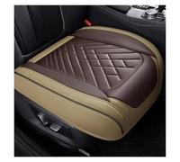 QILINGS para KIA para Sportage para Ceed para Rio para Niro para Optima para Soul para Forte para Spectra para Sorento Cojín Cuero PU Funda Asiento Coche Ajuste Universal(H Beige Coffee 1 Seat)