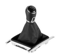 QILINGS Para VW Para Amarok 2010-2022 Piezas Automóvil Cuero Diseño Vintage Perilla Palanca Cambios Accesorios Interiores 5/6 Velocidades Pomo Cambios Palanca(5 Speed)