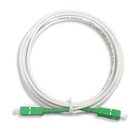 Qilnyeh Cable de puta de fibra óptica, fibra de modo simple Simplex, SC/APC a SC/APC Cable de ruta de fibra óptica, cable de lszh amarillo de 9/125 μm OD-3.0 mm (White, 10meters)
