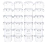 QILZO® Pack 24 Recipientes de Alimentos fiambreras para comida de bebé 200ml Recipientes Sin BPA Fiambrera Apto para Microondas, Lavavajillas y Congelador, Recipientes con Tapa Cierre Click