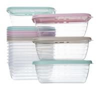 QILZO Pack de 12 Fiambreras de Alimentos 500ml, Recipientes de plástico para comida, Sin BPA, Recipiente Apto para Microondas, Lavavajillas, Congelador, Recipientes con Tapa
