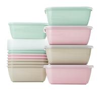 QILZO Pack de 12 Fiambreras de Alimentos 500ml, Recipientes de plástico para comida, Sin BPA, Recipiente Apto para Microondas, Lavavajillas, Congelador, Recipientes con Tapa