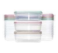 QILZO Pack de 24 Recipientes de Plástico 400ml Envases para Comida Recipientes para Comida Sin BPA Fiambreras Apto para Microondas, Lavavajillas, Congelador, Recipiente con Tapa