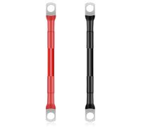 QIMEI-SHOP 2 Piezas Cable Bateria 15cm 35mm² Cable Inversor de Batería 12V 2AWG Cables de Batería con M8 Terminales de Anillo para Automóvil Camión Moto Solar Marino Negro y Rojo