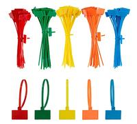 QIMEI-SHOP 250 Piezas Bridas Plastico Colores 150mm x 3 mm Bridas para Cables Etiquetas Amarre Cable Sujetacables Eléctricos para Gestión de Cablesde Jardinería