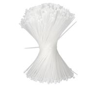 QIMEI-SHOP 500 Piezas Bridas Plastico para Cables Blanco 200mm x 2,5mm Sujetacables Eléctricos para Gestión de Cablesde Jardinería