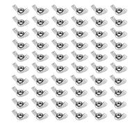 QIMEI-SHOP 80 Piezas Tuercas Mariposa M6 Acero Inoxidable 304 para Bricolaje Jardín Muebles y Reparaciones DIN 315