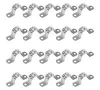 QIMEI-SHOP Abrazaderas Metalicas para Tubos 25mm Abrazadera Tubo en U de Acero Inoxidable 304 para Tubos de Agua Manguera Sujetador 20 Piezas