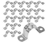 QIMEI-SHOP Abrazaderas Metalicas para Tubos 32mm Abrazadera Tubo en U de Acero Inoxidable 304 para Tubos de Agua Manguera Sujetador 20 Piezas