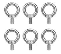 QIMEI-SHOP Anillos de Elevación M8 Cancamo Pernos de Ojo Tornillos de Argollas de Acero Inoxidable 304 para Colgar y Fijar 6 Piezas